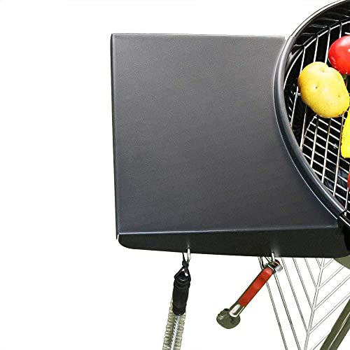 Grilltischablage für Weber Kugelgrill 22 Zoll, Weber Master Touch, Premium, Original Holzkohlegrill, Kugelgrillzubehör, Klappbarer BBQ Seitentisch, pulverbeschichteter Stahl, Outdoor Grillen, 57 cm