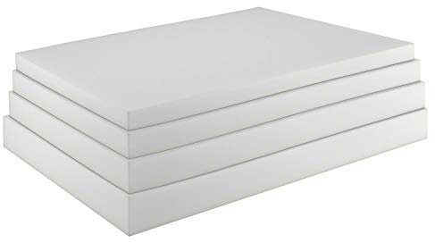 sunnypillow Schaumstoffplatte Schaumstoff Polster Zuschnitt - 120 x 200 x 2 cm RG 35/43 - Schaumgummi Meterware 2cm Dicke - Topper Matratzen Auflage Sitzpolster in vielen Größen zur Auswahl