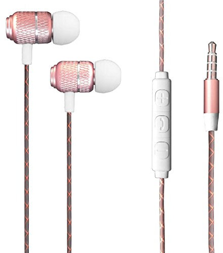 KP TECHNOLOGY Galaxy A71 - Headphone with Microphone and Remote High Definition Earphones [Noise Isolating] Earbuds Ultra [Bass Driven] Clear Stereo Sound For Samsung Galaxy A71 (ROSE GOLD)