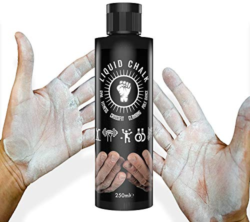 Flüssigmagnesia 250ml (Flüssigkreide) Krafttraining, Crossfit, Gewichtheben, Klettern, Gymnastik, Stangentanz oder Leichtathletik (Stock, Kugelstoßen, Speer, Hammer, Diskus). Maximale Griffigkeit