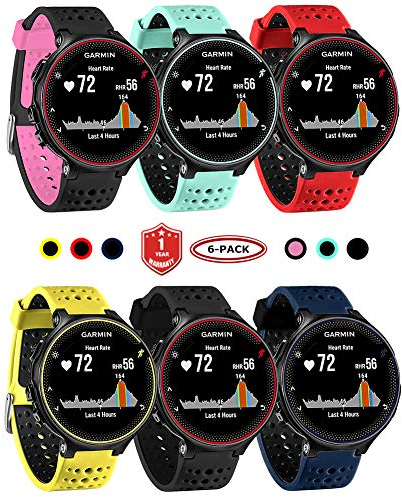 FunBand kompatibel mit Garmin Forerunner 235 Armband, Silikon Replacement Uhrenarmband für Garmin Forerunner 235/235 Lite/220/230/620/630/735XT/Approach S20/S5/S6 Smart Watch