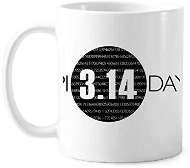 3.14 Pi Day Aniversario Art Deco taza cerámica cerámica café porcelana vajilla