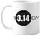 3.14 Pi Day Aniversario Art Deco taza cerámica cerámica café porcelana vajilla