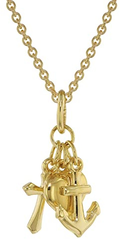 trendor Anhänger Hoffnung des Glaubens mit Goldkette auf Sterling Silber vergoldet 39068