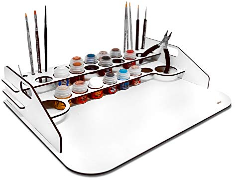 Paint Station Small Citadel Paints, Order Miniature Brushes, Model Making Tools, Acrylics for Painting Warhammer, Warhammer 40K, Models