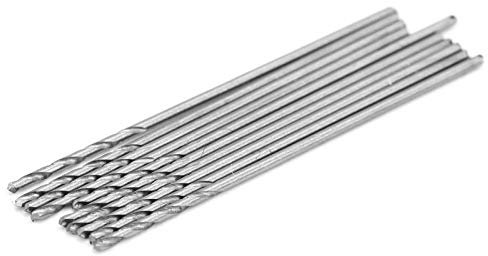 Fafeicy Ensemble de Forets au Cobalt en Acier à Grande Vitesse, 10 Pièces de Foret Hélicoïdal de 0,75 Mm, Petites Machines-outils de Forage de Perles à Tige Droite, pour Acier Inoxydable, Métal