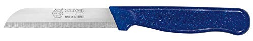 GGS Solingen Knife Set of 4 Vegetable Knife Set, Fruit Knife, Tomato Knife, Steak Knives, Serrated, Dishwasher Safe, German Stainless Steel, Chef Kitchen Knife Set (Blue)