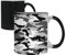 Giftme Grey Black and White Camo Camouflage Birthday,Secret Santa, Stocking Filler,Christmas Coffee Tea Mug Unique Magic Mug Ceramic Mug.