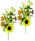 Künstlicher Deko Zweig Mohnblumen Sonnenblume Blüte Kunstblume Kunstblumenzweig Kunstzweig Einzelblume Seidenblume Dekoast AST Dekozweig Dekopflanze Blume Blütenzweig Hochzeit Bouquet Floristik