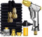 Tuyau d'arrosage Extensible 74ft / 22.5m, RoseFlower Tuyau arrosage Universel avec 5 Fonction Pistolet, Raccords en Laiton, Tuyau d’Eau pour Jardin Nettoyage Lavage de Voiture et Douches des Animaux
