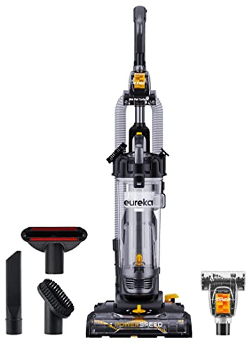EUREKA PowerSpeed - Aspiradora Vertical Ligera y Potente para alfombras y Suelos Duros, Turbo, Color Negro, Amarillo