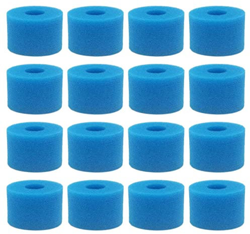 Wanjorlay 16 PièCe SéRie pour Pure Spa Cartouche Filtrante RéUtilisable en Mousse Lavable pour Bain à Remous, Type S1