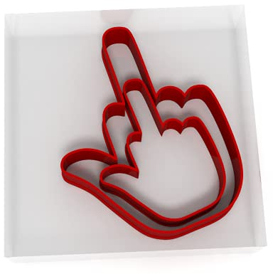 Middle Finger Cutters, Set of 2 Sizes - 5CM + 8CM Cutters for Cookies Clay Polymer Fondant Icing Dough Playdough Multiple Sizes