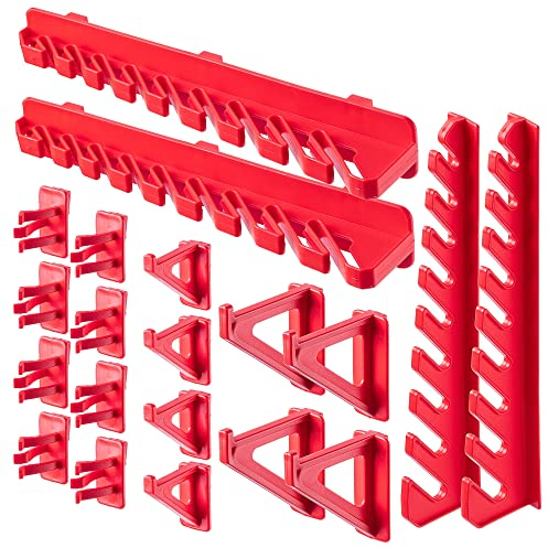 KADAX Haken für Werkzeugwand, Lochwandhaken aus PP Kunststoff, Werkzeughaken Set, Werkzeug Halterung, Werkzeughalter, Garage, Küche, Werkstatt (16-teiliges Set)