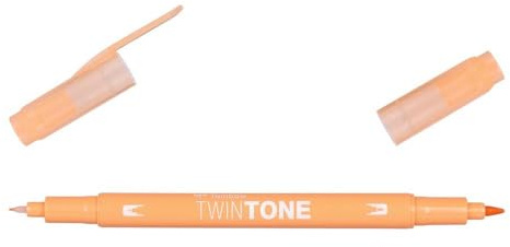 Tombow TWINTONE-48 Doppelspitze Fasermaler Honig Orange