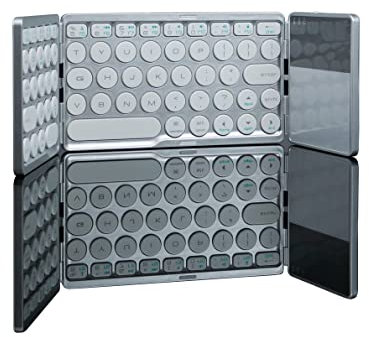 HDWR Teclado de Computadora Inalámbrico y Plegable con Touchpad, Teclado para Juegos, Multipar, Teclas de Función, Computadora, Laptop, Bluetooth, typerCLAW-BS120
