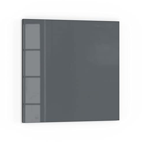 DEQORI Küchenrückwand Glas | Unifarben - Dunkelgrau | 60x60 cm | Bad- oder Herd-Rückwand | Herdblende Spritzschutz für Küche & Badezimmer | moderne Deko für Fliesenspiegel