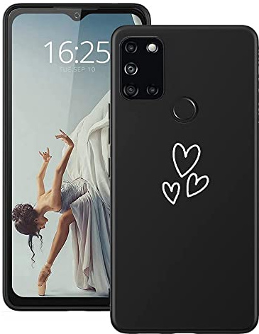 EuoDuo Kompatibel mit Wiko View 5 Plus/View 5 Hülle Schutzhülle Süßes Muster Motiv Handyhülle Weiche TPU Stoßfest Telefon Silikon Mädchen Case Cover - WWeiß Liebesherz
