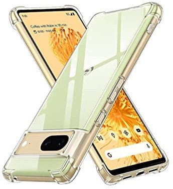 Phone Case For Pixel 7a Silicone Gel Bumper Tough Shockproof Compatible With Pixel 7a 6.1-inch Phone Cover (Clear)