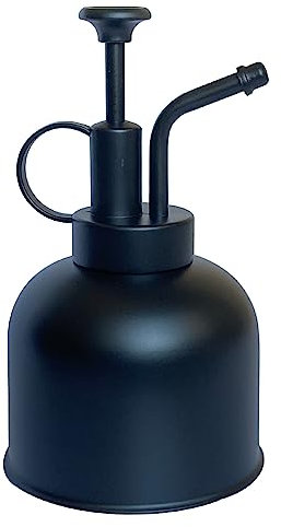 LIANSHI Spruzzatore per piante in acciaio inossidabile, piccolo annaffiatoio per piante, moderni attrezzi da giardinaggio per irrigazione e spruzzatura di piante in vaso (0.3L/nero opaco)