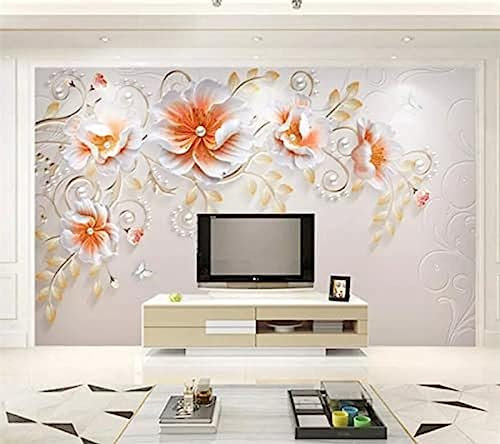 3D Fototapete Wandbild Geprägt Modern Minimalistisch Offen Blumig Wohnzimmer Dekorative Malerei Tapete 8D Tapeten Wohnkultur Fototapete 3D Effekt Wohnzimmer Schlafzimmer Kinderzimmer-200cm×140cm