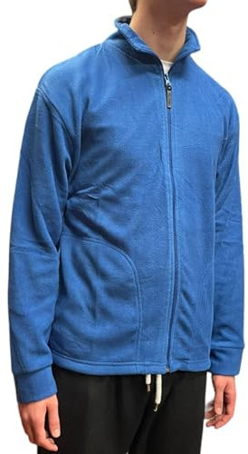 La Primula Verde Felpa Pile Uomo Invernale 270 grammi con Zip, Ideale Termica Uomo in periodi Invernali, Sotto Giacca Sci, Piumino, Lavoro, Giubbotto, M L XL XXL (Large, Azzurro)