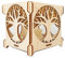 Photophore arbre de vie : ambre et bois de bouleau avec bougie chauffe-plat LED incluse