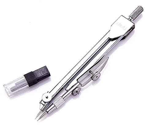 GLigeT Zeichnen Zirkel Metallgeometrie-Kompasse mit Nachfüll-Schulbedarf Student Mathe-Zeichnung Kompass Zeichnen Kreis Math-Werkzeug-Studenten-Briefpapier Geometrie Zirkel