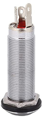 Guitar Jack Plug,1/4Inch Threaded Cylinder Output Jack Plug Socket Connector Electric Bass Jack Socket Metal Material End Pin Output Jack Plug Socket