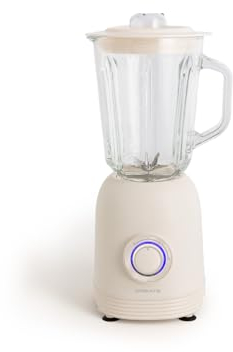 CREATE/BLENDER PULSE 800 / Blender à jarre de style américain blanc cassé / 2 vitesses, capacité 1,5 L, système de sécurité, câble de 1 m, 4 lames en acier inoxydable, 800 W