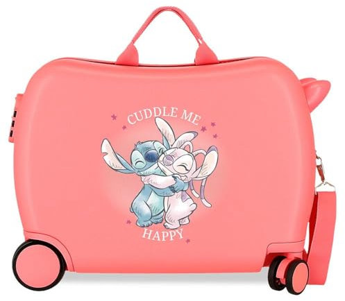 Disney Joumma Stitch Cuddle Me Valigia da Cabina Rosa 33 x 50 x 20 cm Rigido 2 kg Chiusura a combinazione Laterale ABS 2 kg 33 L Bagagli a Mano, Rosa, Taglia unica, Valigia per bambini