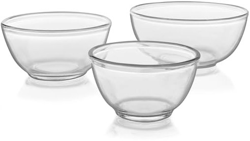 Libbey Baker's Basics Glas-Rührschüssel-Set, 3-teilig, verschiedene Größen