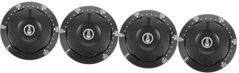 OUNONA 4 Stück Thermostat Knopf Abdeckung Ofen Knopf Friteusen Zubehör Offener Temperaturschalter Kochfeld Stecker Thermostat Temperatur Brenner Kontrollknopf Ersatz