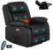 BSTSEL Electric Recliner Armchair For the Elderly with Massage & Heat, Extended Footrest, USB+Type C Ports, Electric Recliner Chair for Living Room Bedroom (Black Electric Recliner)