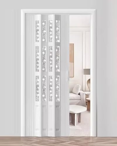 Generisch Wärmeisolierter Raumteiler für die Küche mit Ziehharmonika-Tür Sichtschutz für die Innentür eines Kleiderschranks Schiebetür mit Akkordeon-Design 78 5 x 101 cm (24 30 32 34 36 38 42 46 48