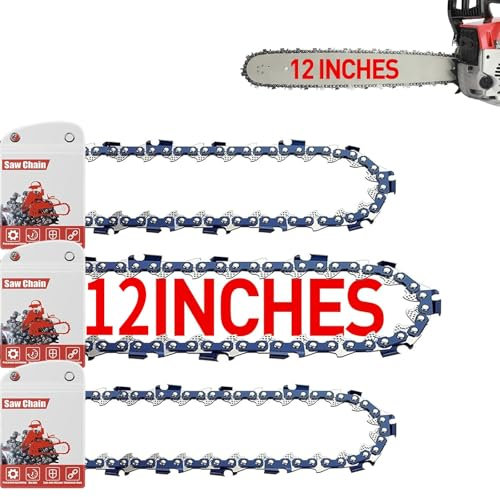 FuGuiB 12 Pollici Catena Motosega,3/8LP 1,1 mm 46 maglie 30 cm Catene Per Motosega In Confezione Da 3,Catena Di Ricambio Per Motosega, Compatibile con Makita DUC302, DUC303, DUC305, UC3041A