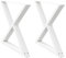 vidaXL Pieds de table à manger 2 pièces Blanc 90 x (72-73,3) cm Acier
