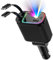 Ofottofo Einziehbares Auto Ladegerät Zigarettenanzünder USB C 66W Schnellladegerät, 4 in 1 Sternenhimmel Auto Zubehör USB Adapter, Car Charger Kompatibel mit iPhone 16 15 14 13 12, Android (Schwarz)
