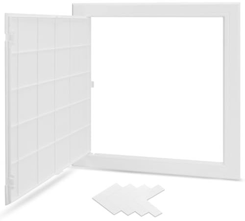 trampilla pladur para construcción en seco Puerta de inspección 300x300 mm Plástico ABS Sin tirador para instalación en pared y techo