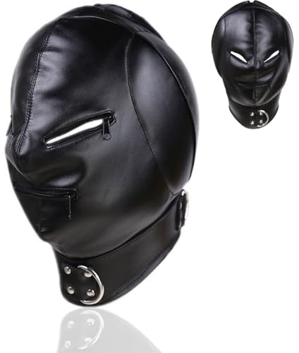 Generisch Leder Haubenmaske Handgefertigt Maske für Männer Frauen Kunbang SM Maske Spielzeug Sklavin Vollständig Geschlossene Kapuze