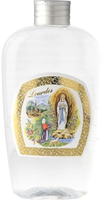 Botella con agua de Lourdes de 250 ml de plástico – Botella de agua de Lourdes – Culto cristiano de plástico