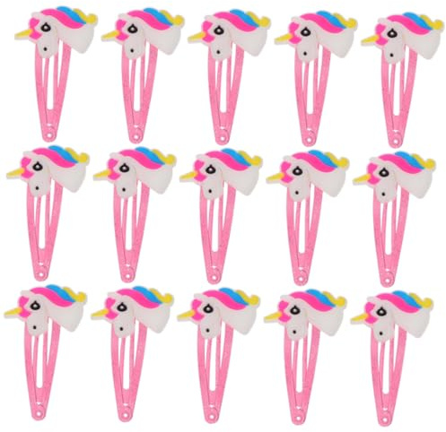 20 Haarspangen für Mädchen, Einhorn, Weich, Rosa, für Kinder