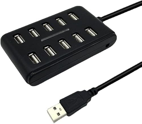 10 Port Hub USB 2.0 High Speed Multiple Splitter Adapter Extension Cable for Laptop PCB Interface Devices