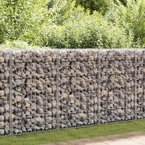 Panier gabion en acier galvanisé, 150 x 50 x 100 cm, robuste, pour jardin et aménagement paysager, brise-vue durable