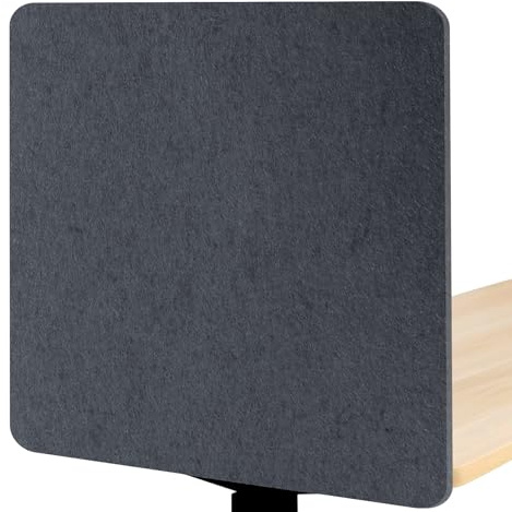 2-Pack Felt Desk Dividers, Clamp-On Privacy Panels, 60 x 60 cm, Dark Grey | Clamp-On Installation, Felt Privacy Panels, Helps Reduce Visual Distractions, Suitable for Offices and Study Areas