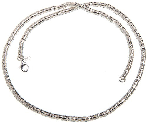 Silberketten Store runde Königskette Herren 925 Sterling Silber 4 mm Durchmesser I Männer Silberkette mit Karabiner Verschluss I nickelfrei und hochglanzpoliert
