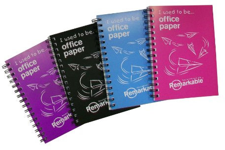remarkable Einzelhandelspackung enthält recycelte A6-Notizbücher, sortiert