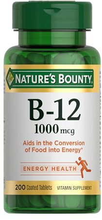 Nature's Bounty Vitamin B12 1000 mcg Caplets, 200 ct