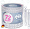 EinsSein Seifenblasen Hochzeit Herzgläschen Set Weiss 72 Stück | Gastgeschenke für die Hochzeit Taufe Geburtstag Verlobung | Keine Flecken auf Kleindung | Mini Hochzeitsseifenblasen Herz Herzgriff
