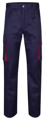 Velilla 103004 - Pantaloni multitasche (Taglie 48) colore blu marino e rosso